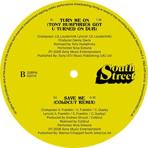 Nina Simone - Remixes [12 Inch Vinyl, South Street, Side B]