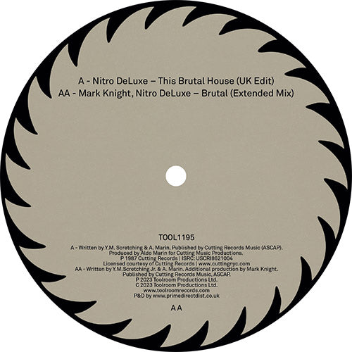 Nitro Deluxe - This Brutal House [12" Red & White Saw Tooth Vinyl, Toolroom Records, Side AA]