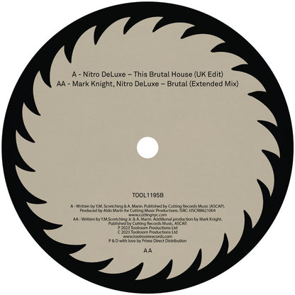 Nitro Deluxe / Mark Knight - This Brutal House [12 Inch Vinyl, Toolroom Records, Side AA]