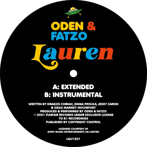 Oden & Fatzo - Lauren [12 Inch Yellow Vinyl, B1 Recordings / Ministry of Sound Recordings, Side A]