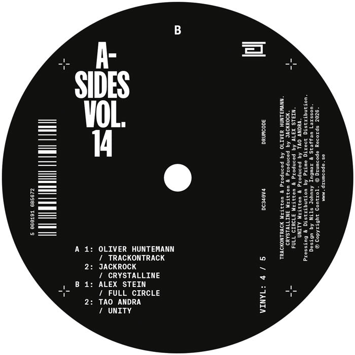 Oliver Huntemann, JackRock, Alex Stein, Tao Andra – A-Sides Vol. 14 V4 [12 Inch Vinyl, Drumcode Records, Side B]