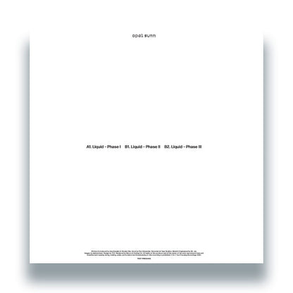 Opal Sunn - Liquid [12 Inch Vinyl, Test Pressing Recordings, Back Cover]