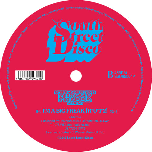 Patrick Adams Presents Phreek - Weekend [12 Inch Vinyl, South Street Disco, Side B]