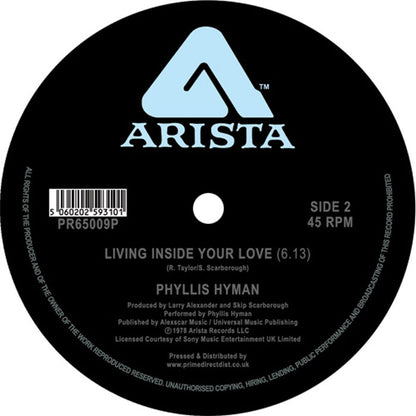 Phyllis Hyman - You Know How to Love Me (Long Version) / Living Inside Your Love - 12" Vinyl, Side 2