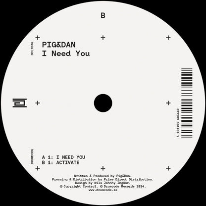 Pig&Dan - I Need You - 12" Vinyl, Side B