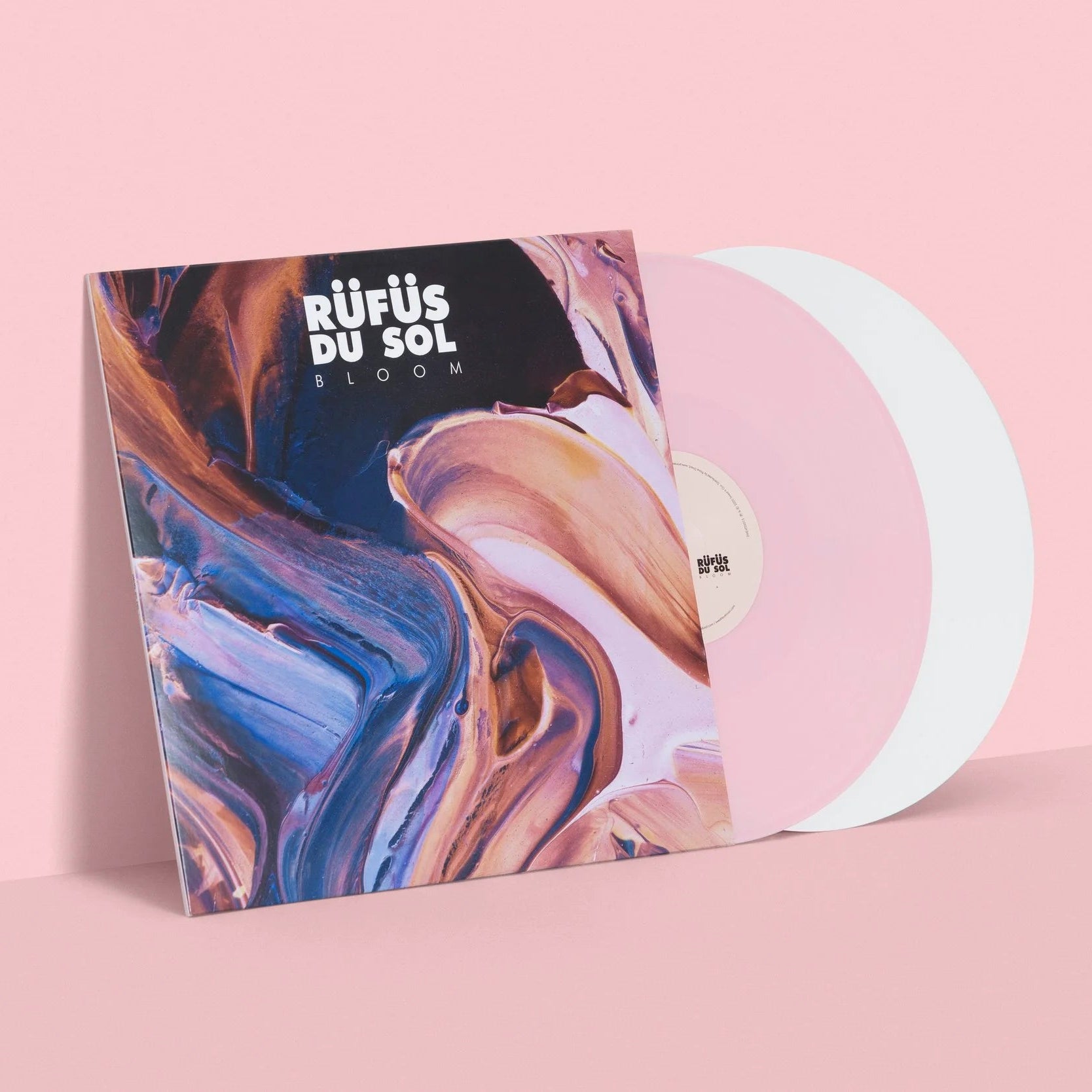 RÜFÜS DU SOL - Bloom (LTD Edition) [2x12" Vinyl LP, Sweat It Out, Pink & White, Front Cover & Records]