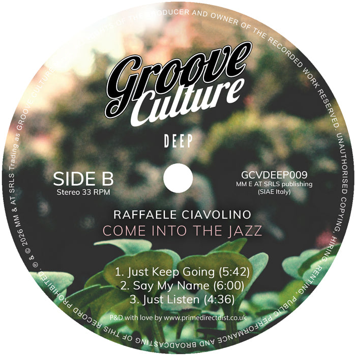 Raffaele Ciavolino - Come Into The Jazz [2x12" Vinyl, Double LP, Groove Culture Deep, Side B]