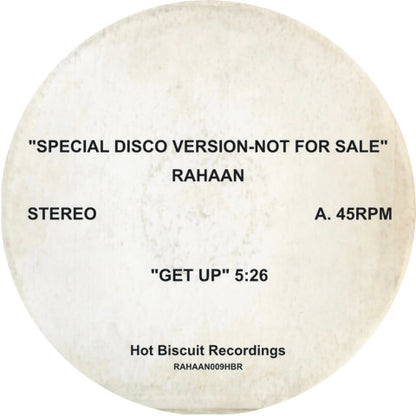 Rahaan - Get Up / Zombies / How [12" Vinyl, RAHAAN009HBR, Hot Biscuit Recordings, Side A]
