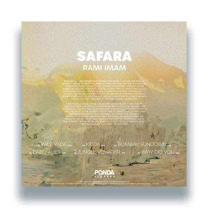 Rami Imam - Safara - 12" Orange Vinyl, Back Cover