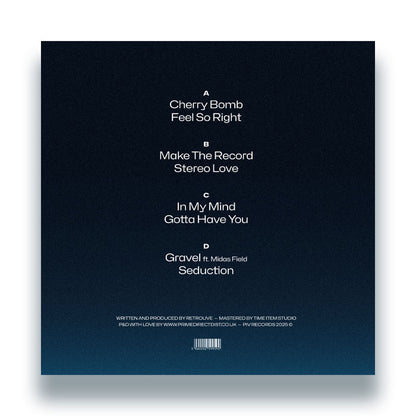 Retrouve - Feel So Right LP [12" 2xLP Vinyl, Blue & White Marble Effect, Back Cover]