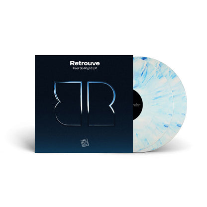 Retrouve - Feel So Right LP [12" 2xLP Vinyl, Blue & White Marble Effect, Front Cover]