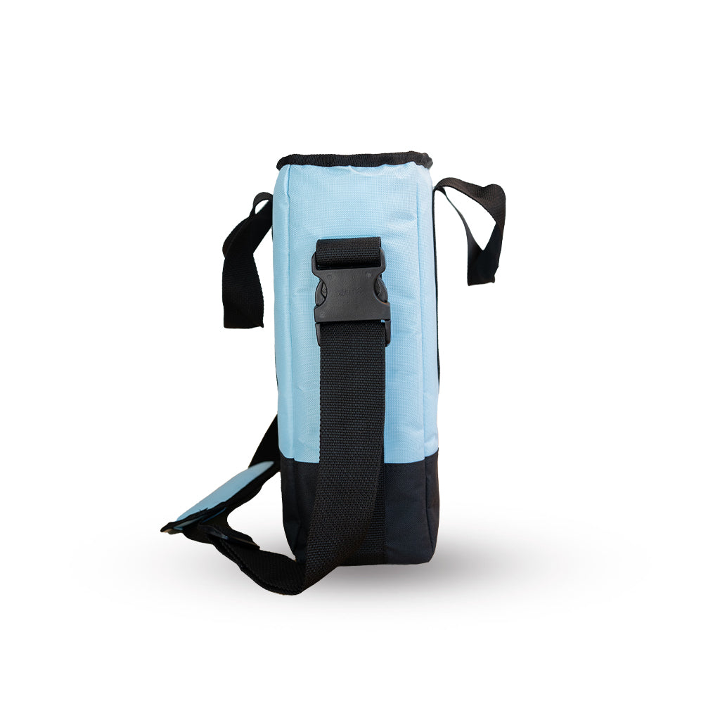 Selektor Messenger Bag - Light Blue & Black, Side View