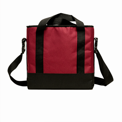 Selektor Messenger Bag, Burgundy and Black, Back Side