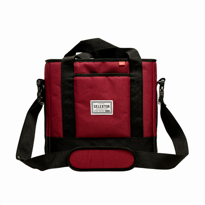Selektor Messenger Bag, Burgundy and Black, Front Side