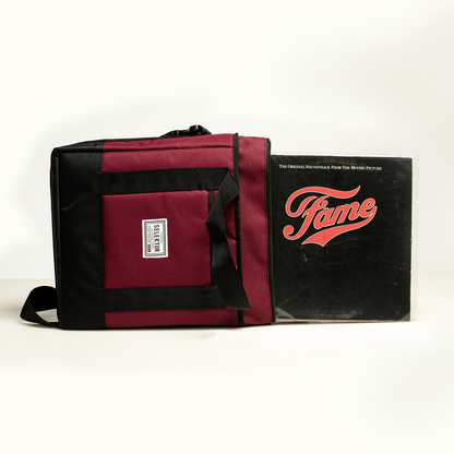 Selektor Messenger Bag, Burgundy and Black, Front Side with Vinyl