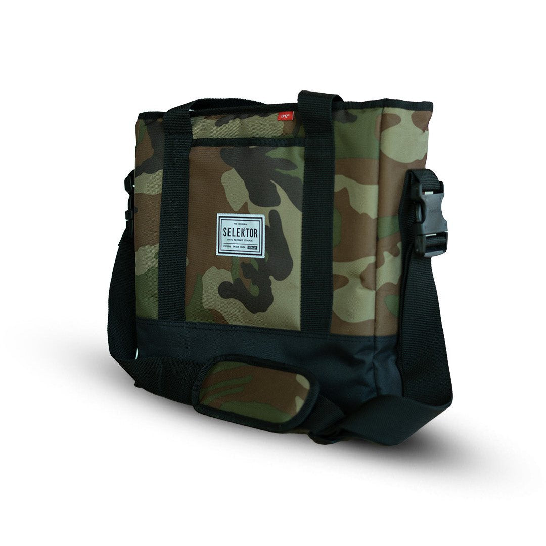 Selektor Messenger Bag, Camo and Black, Front Angled View