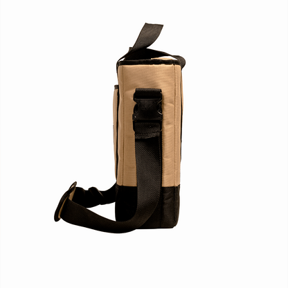 Selektor Messenger Bag, Khaki and Black, Side View