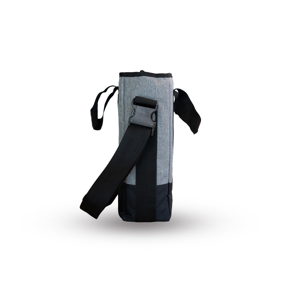 Selektor Messenger Bag, Melee Grey and Black, Side View