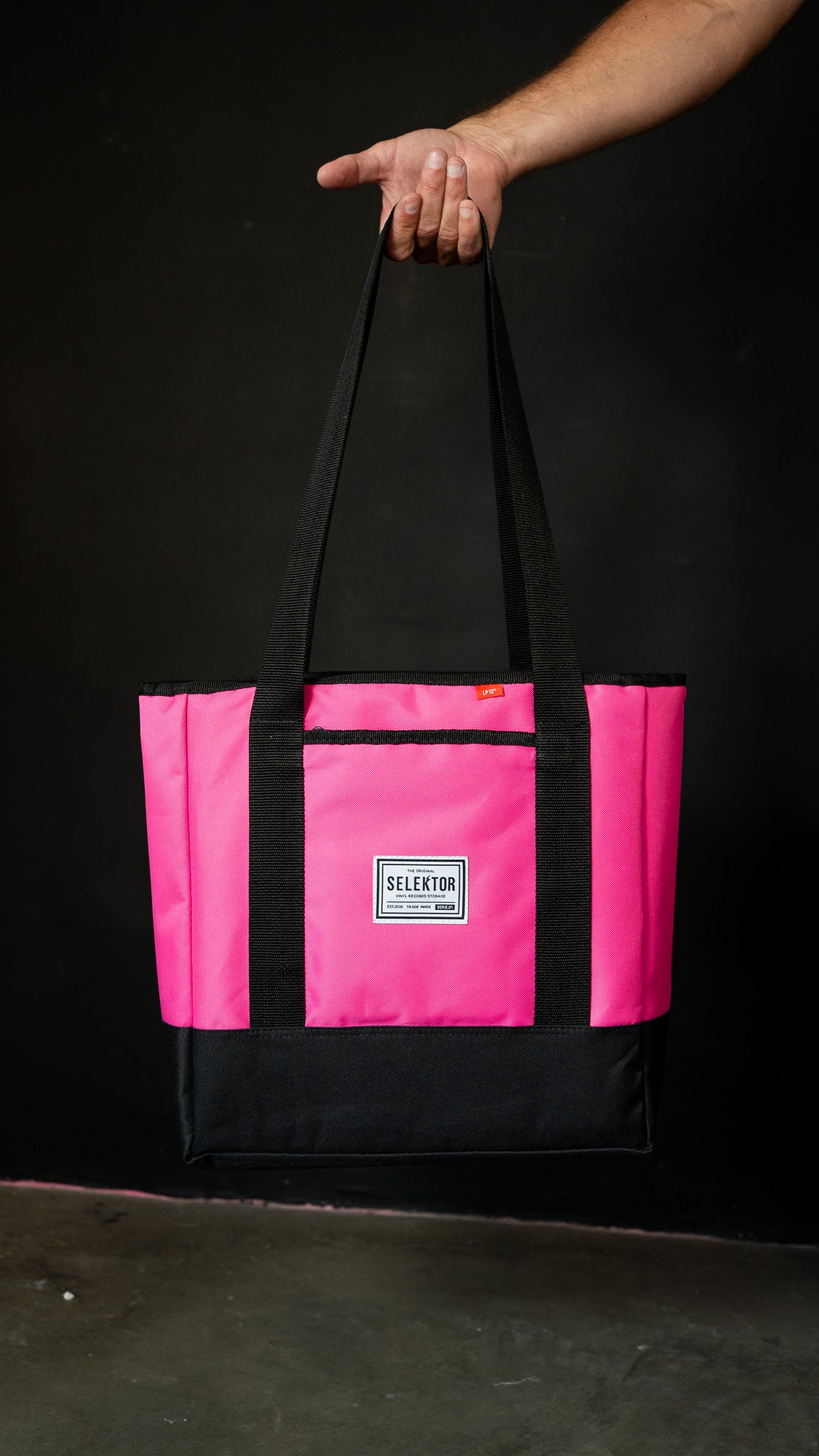 Selektor x THET Classic Bag - Pink & Black, Front Side, Held
