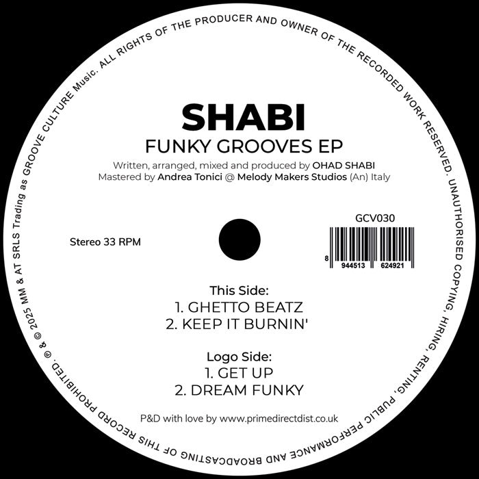 Shabi - Funky Grooves EP [12" Vinyl, Groove Culture, Side B]