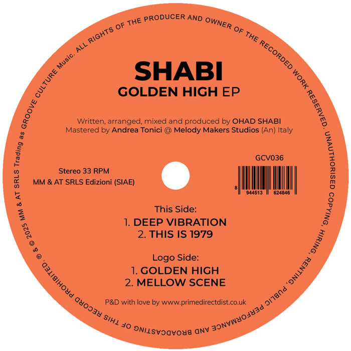 Shabi - Golden High EP [12 Inch Vinyl, Groove Culture, Side B]