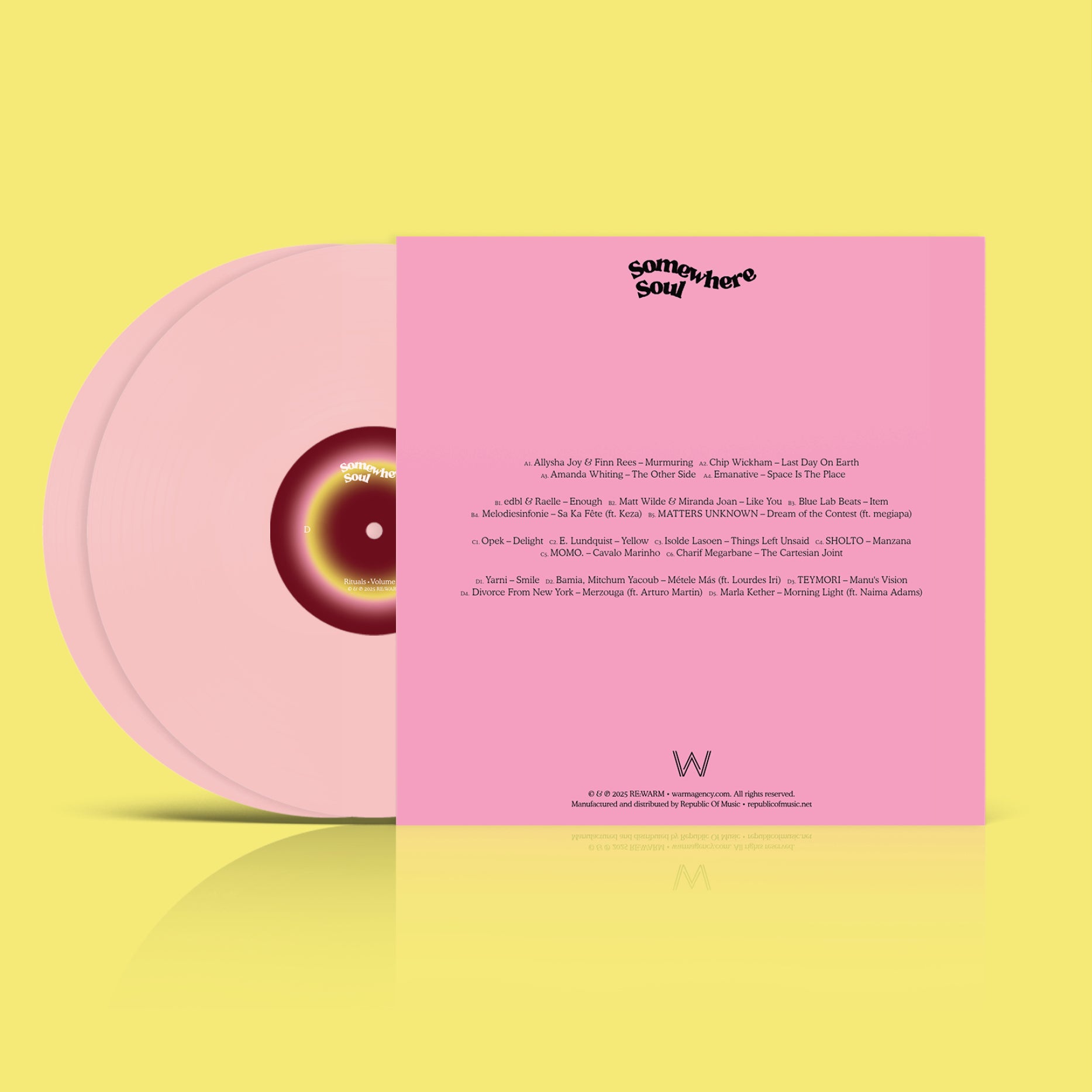 Somewhere Soul: Rituals Vol 1 [12" Pink Double LP, Re:Warm, Back Cover and Vinyl]