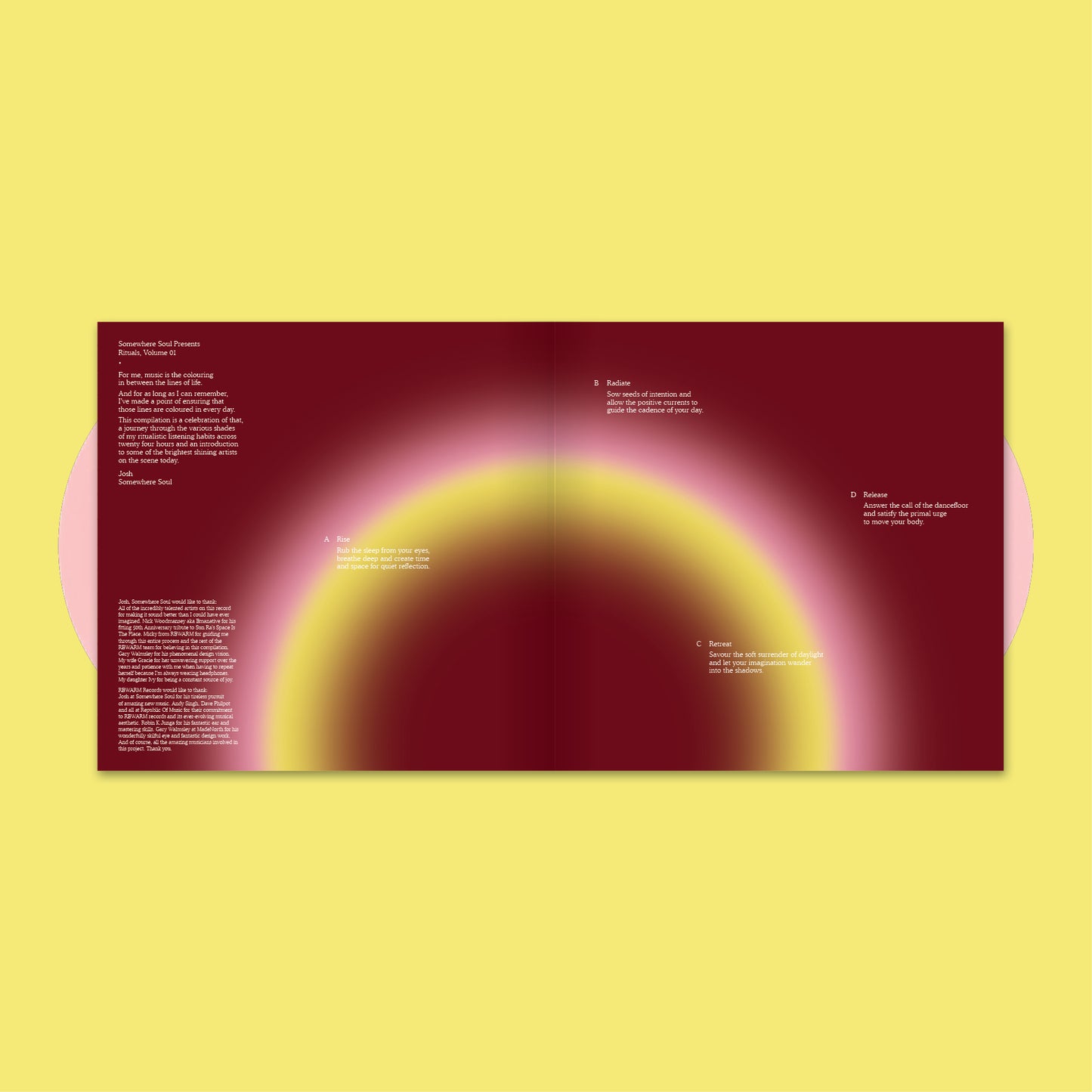 Somewhere Soul: Rituals Vol 1 [12" Pink Double LP, Re:Warm, Gatefold and Vinyl]