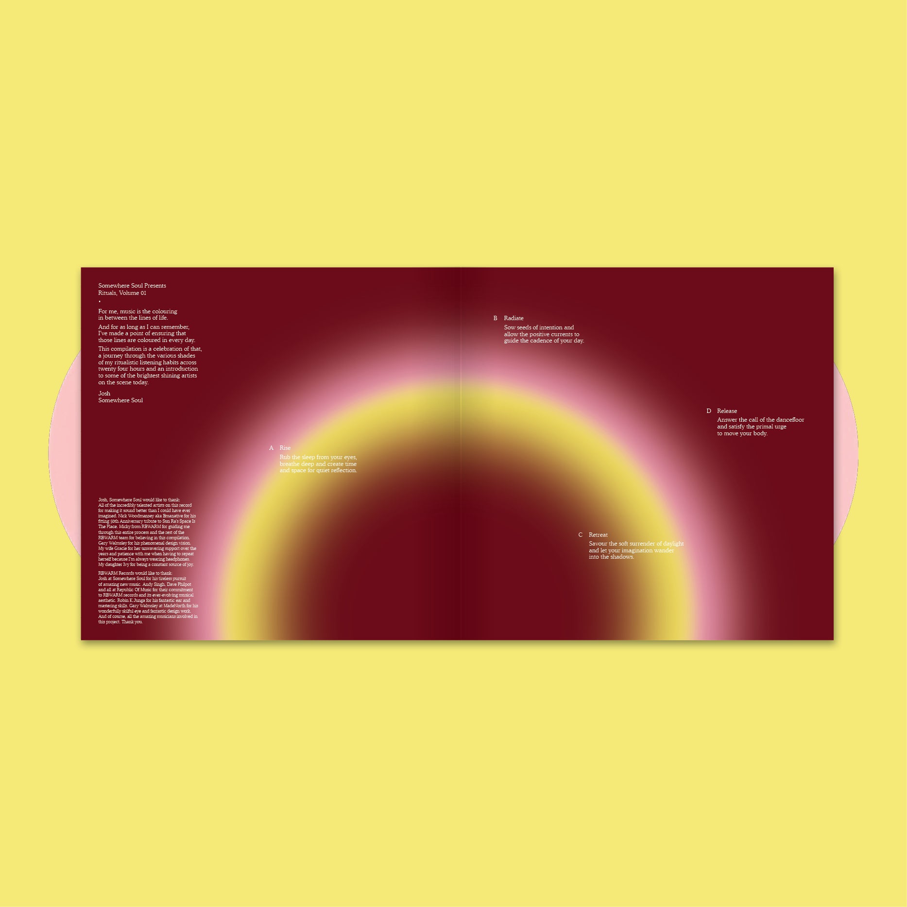 Somewhere Soul: Rituals Vol 1 [12" Pink Double LP, Re:Warm, Gatefold and Vinyl]