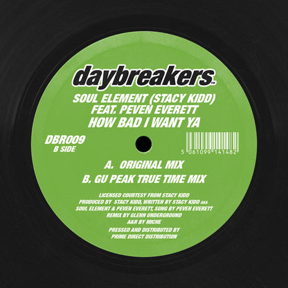 Soul Element (Stacy Kidd) Feat. Peven Everett - How Bad I Want Ya [12 Inch Vinyl, Daybreakers, Side B]