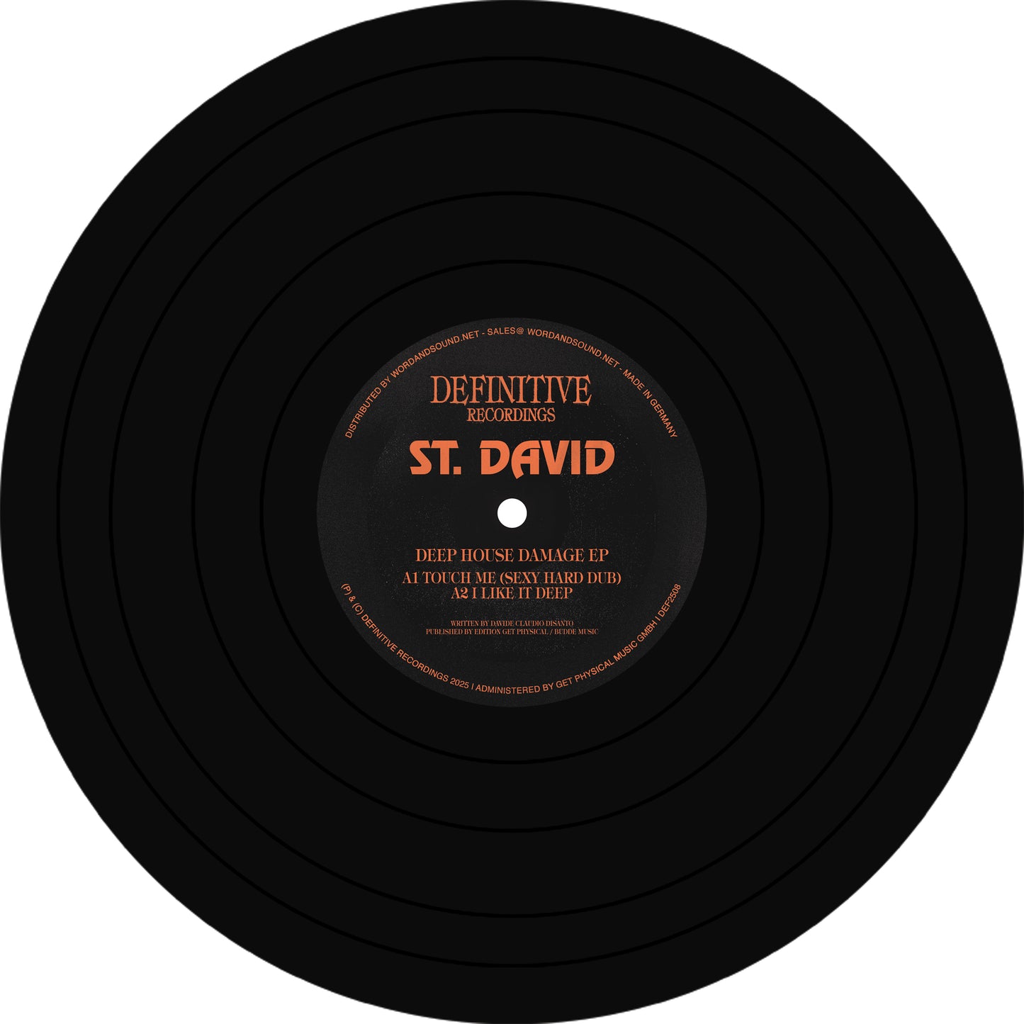 St. David - Deep House Damage EP [12 Inch Vinyl, Definitive Recordings]
