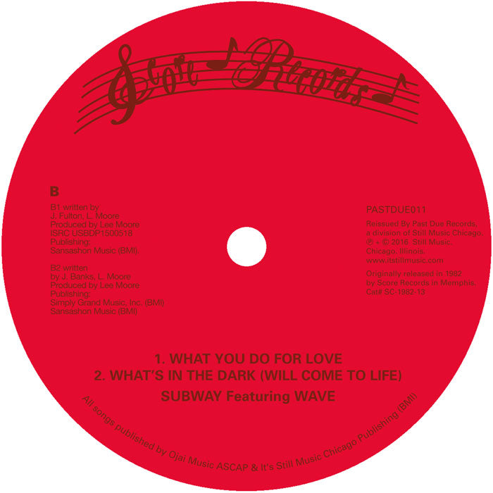 Subway Featuring Wave - Ten Toes Up [12 Inch Vinyl, Past Due Records, Side B]