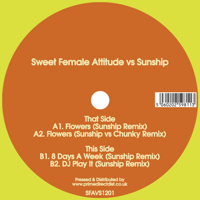 Sweet Female Attitude – Flowers (Remixes) [12 Inch Yellow Vinyl, Record Store Day 2025, Reverb Records, Side B]
