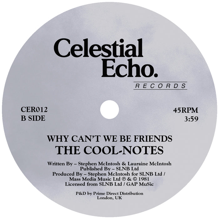 The Cool-Notes - I Forgot How To Love You [12 Inch Vinyl, Reissue, Celestial Echo, Side B]