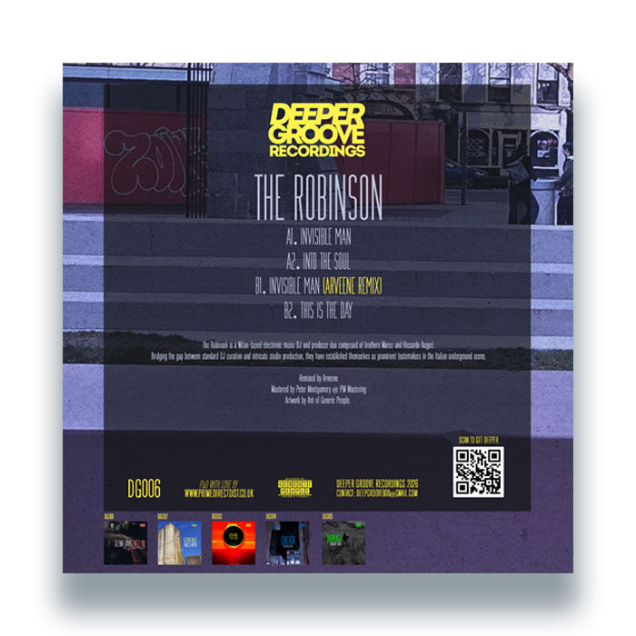 The Robinson - Invisible Men [12 Inch Vinyl, Deeper Groove Recordings, Back Cover]