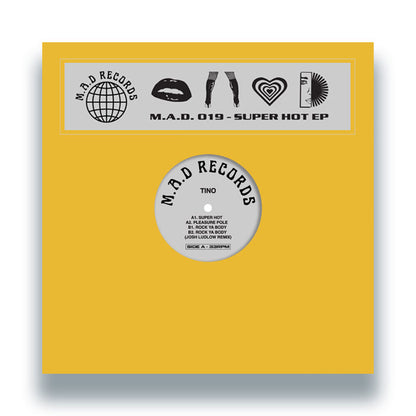 Tino - Super Hot EP [12 Inch Vinyl, Make A Dance, M.A.D Records, Front Cover]