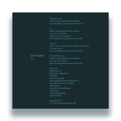 Tom Sharkett - 25 [12 Inch Vinyl, Test Pressing Recordings, Back Cover]