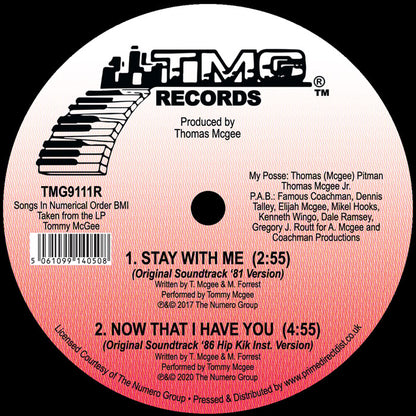 Tommy McGee - Now That I Have You [12 Inch Red Vinyl, Reissue, TMG Records, Side B]