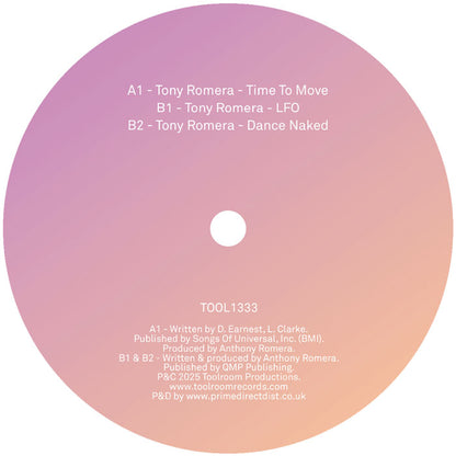 Tony Romera - Time To Move [12 Inch Vinyl, Toolroom Records, Side B]