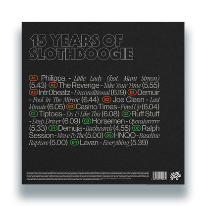 Various Artists - 15 Years Of SlothBoogie [12" Double LP Vinyl with Picture Sleeve, SlothBoogie Records, Back Cover]
