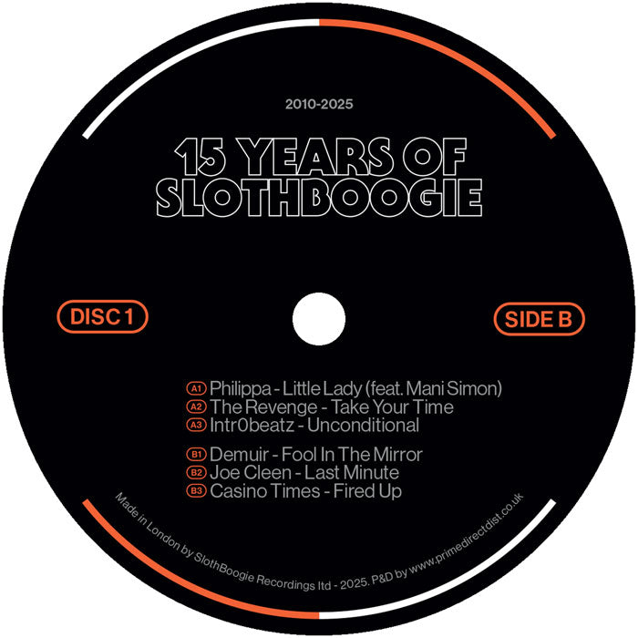 Various Artists - 15 Years Of SlothBoogie [12" Double LP Vinyl with Picture Sleeve, SlothBoogie Records, Side B]