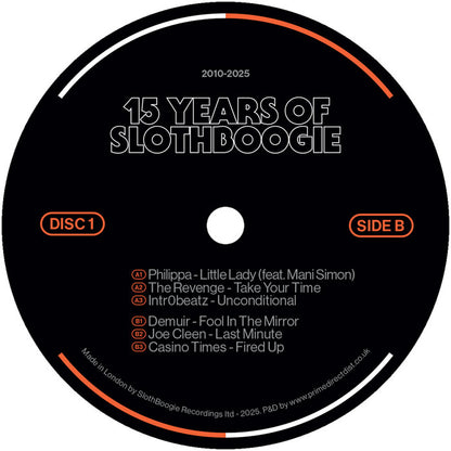 Various Artists - 15 Years Of SlothBoogie [12" Double LP Vinyl with Picture Sleeve, SlothBoogie Records, Side B]