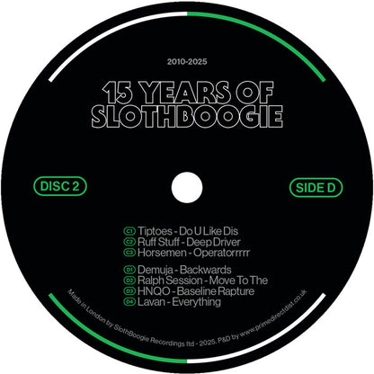 Various Artists - 15 Years Of SlothBoogie [12" Double LP Vinyl with Picture Sleeve, SlothBoogie Records, Side D]