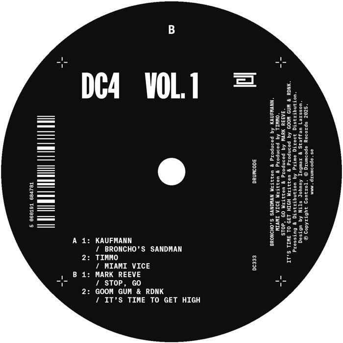 Various Artists - DC4 Vol. 1 [12 Inch Vinyl, Drumcode, Side B]