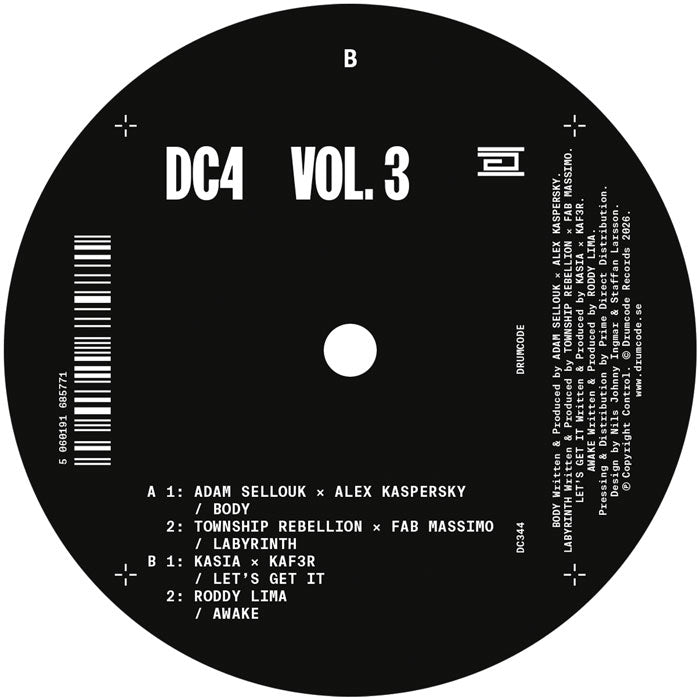 Various Artists - DC4 Vol. 3 [12 Inch Vinyl, Drumcode Records, Side B]