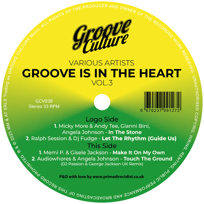 Various Artists - Groove Is In The Heart Vol.3 [12 Inch Vinyl, Groove Culture Records, Side B]