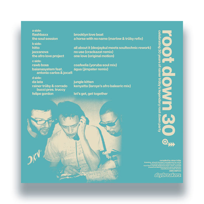 Various Artists - Root Down 30 Compiled by Rainer Trüby [2x12 Inch Vinyl, Double LP, DAYBREAKERS Records, Back Cover]