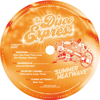 Various Artists - Summer Heatwave - 12" Orange Vinyl, The Disco Express, Side B