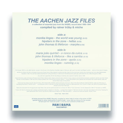 Various Artists - The Aachen Jazz Files Compiled by Rainer Trüby & Miche [12" Vinyl LP, Panorama, Picture Sleeve Back Cover]