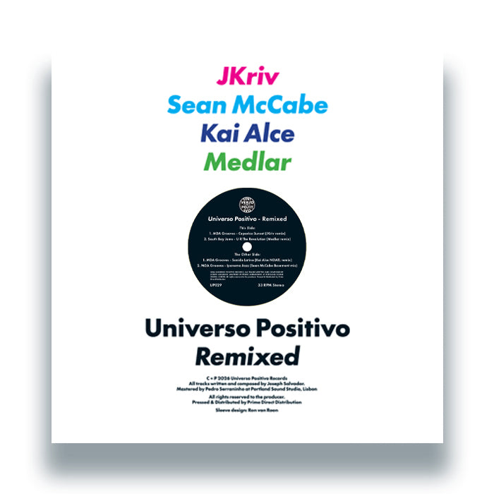 Various Artists - Universo Positivo - Remixed [12 Inch Yellow Vinyl, Universo Positivo Records, Back Cover]