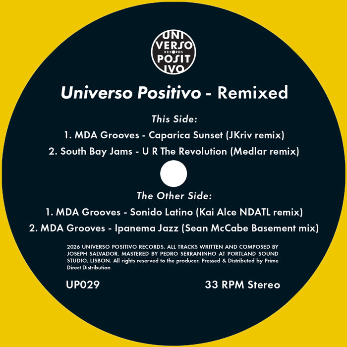 Various Artists - Universo Positivo - Remixed [12 Inch Yellow Vinyl, Universo Positivo Records, Side B]